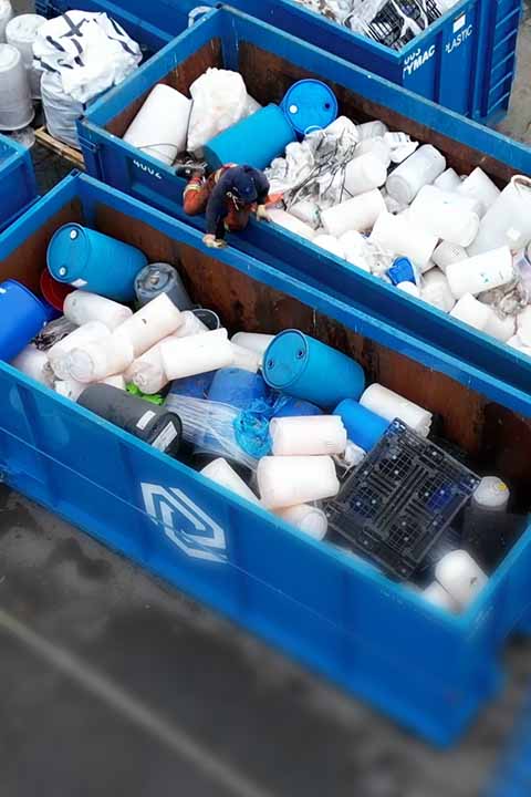 Mixed marine plastics
